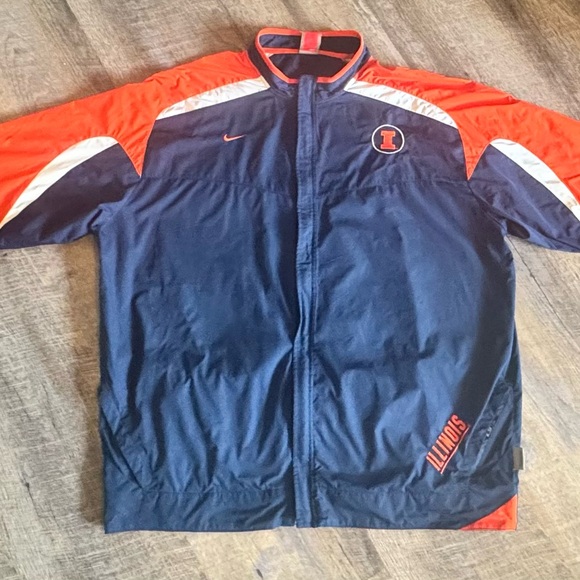 University of Illinois Windbreaker Jacket Mens XL Nike Fit Storm - Picture 2 of 8
